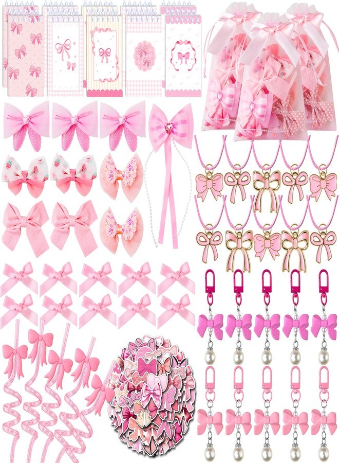 DMIGHT Pink Bow Party Favors, Pink Coquette Bow Gift Bags for Bow Coquette Party Decorations Supplies - Image 1